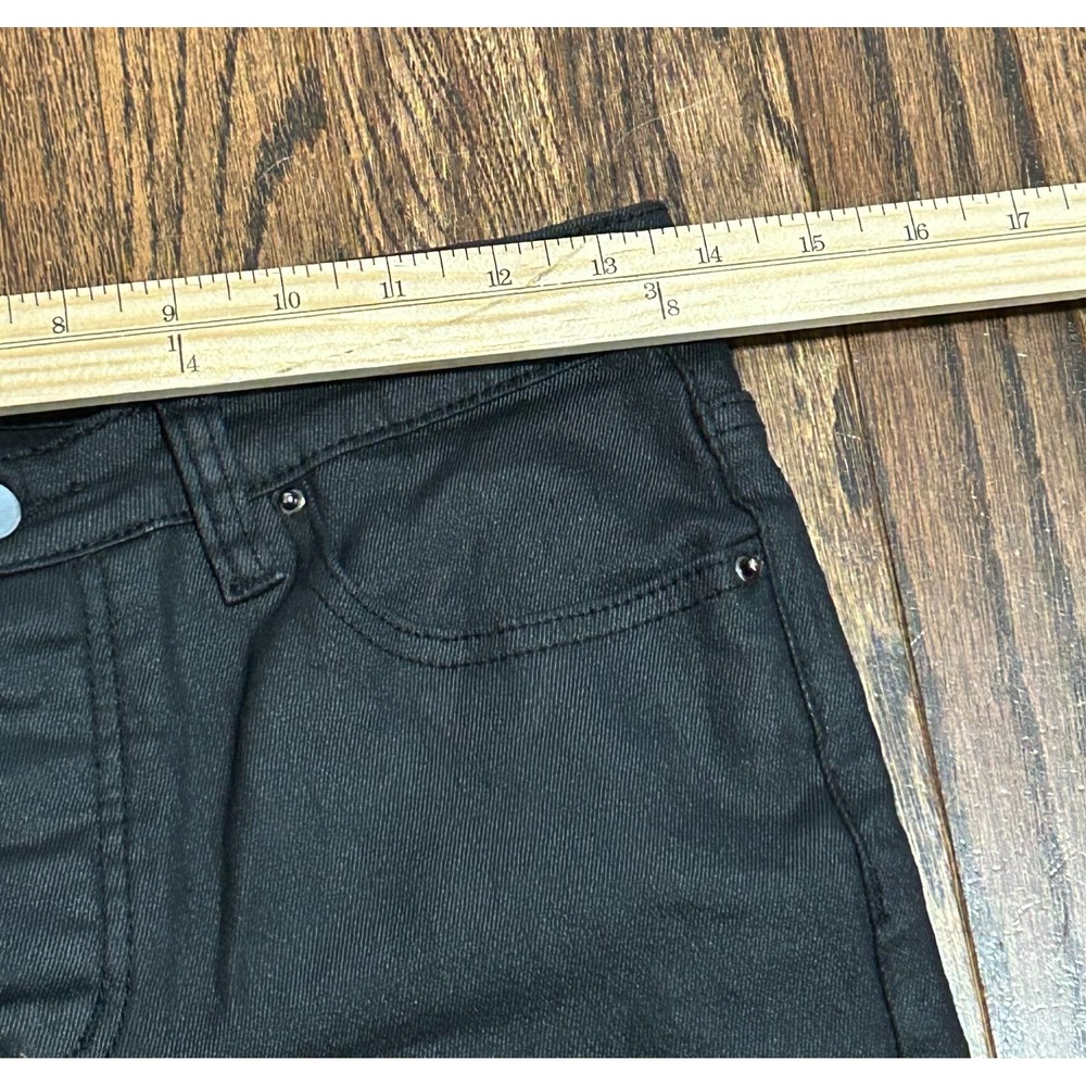 mnml Jeans Women 29 Black Skinny Stretch Denim Metalcore Jeans Ankle Lace Detail - Picture 7 of 7